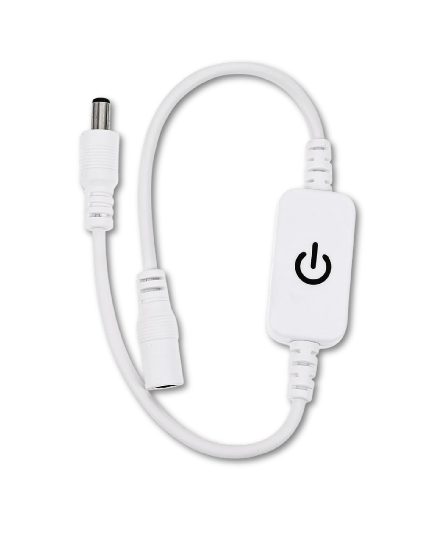 Switch touch para tira LED | Apagador botón en línea para letreros led | Conector 2.1mm | Dimmer regulador de luz