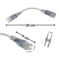 Conector con cable para Manguera LED 7mm | Cople empalme con cable para Manguera LED Neonflex