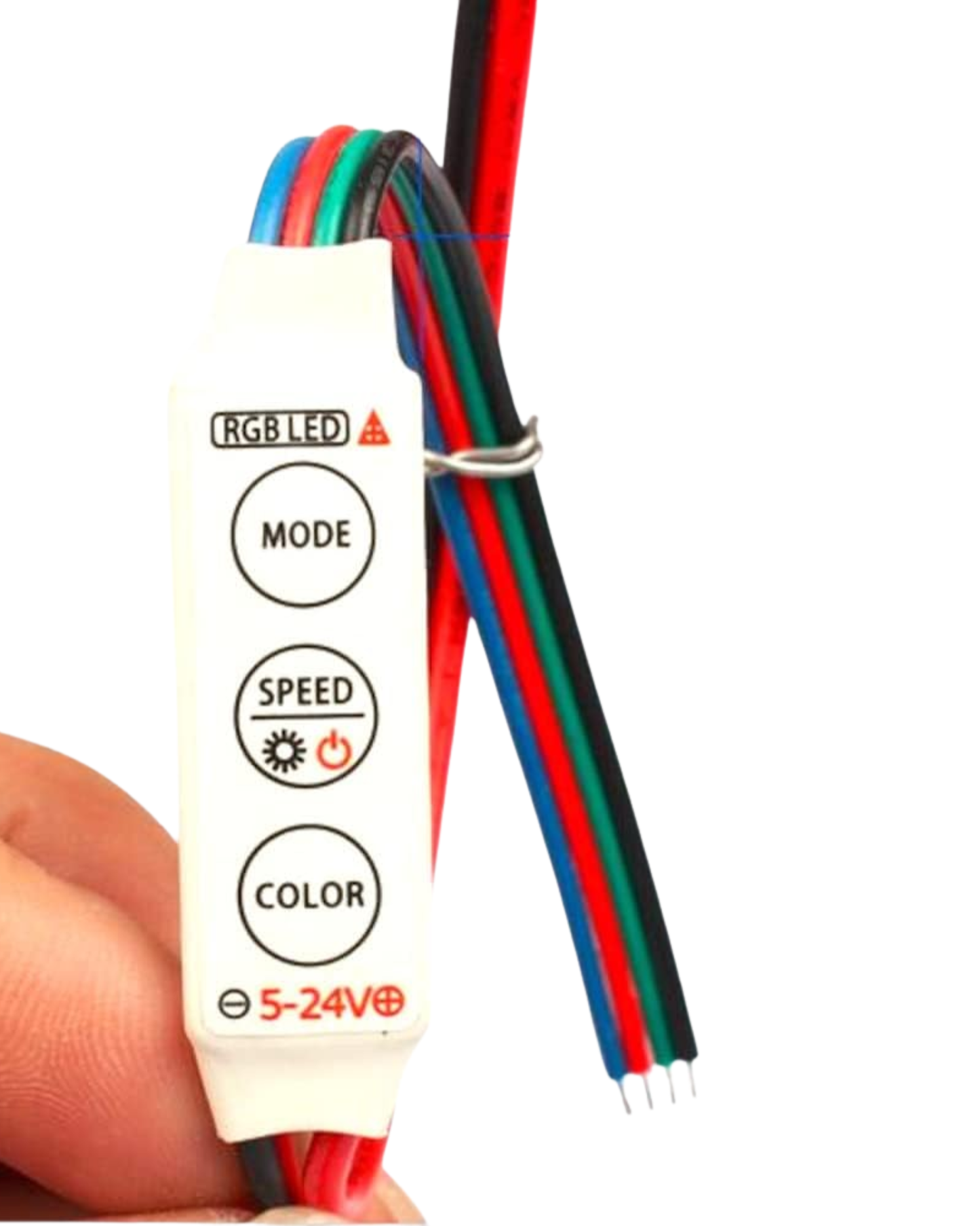 Dimmer destellador para tira de LED RGB | Control manual regulador 4 cables RGB 5 a 24V DC