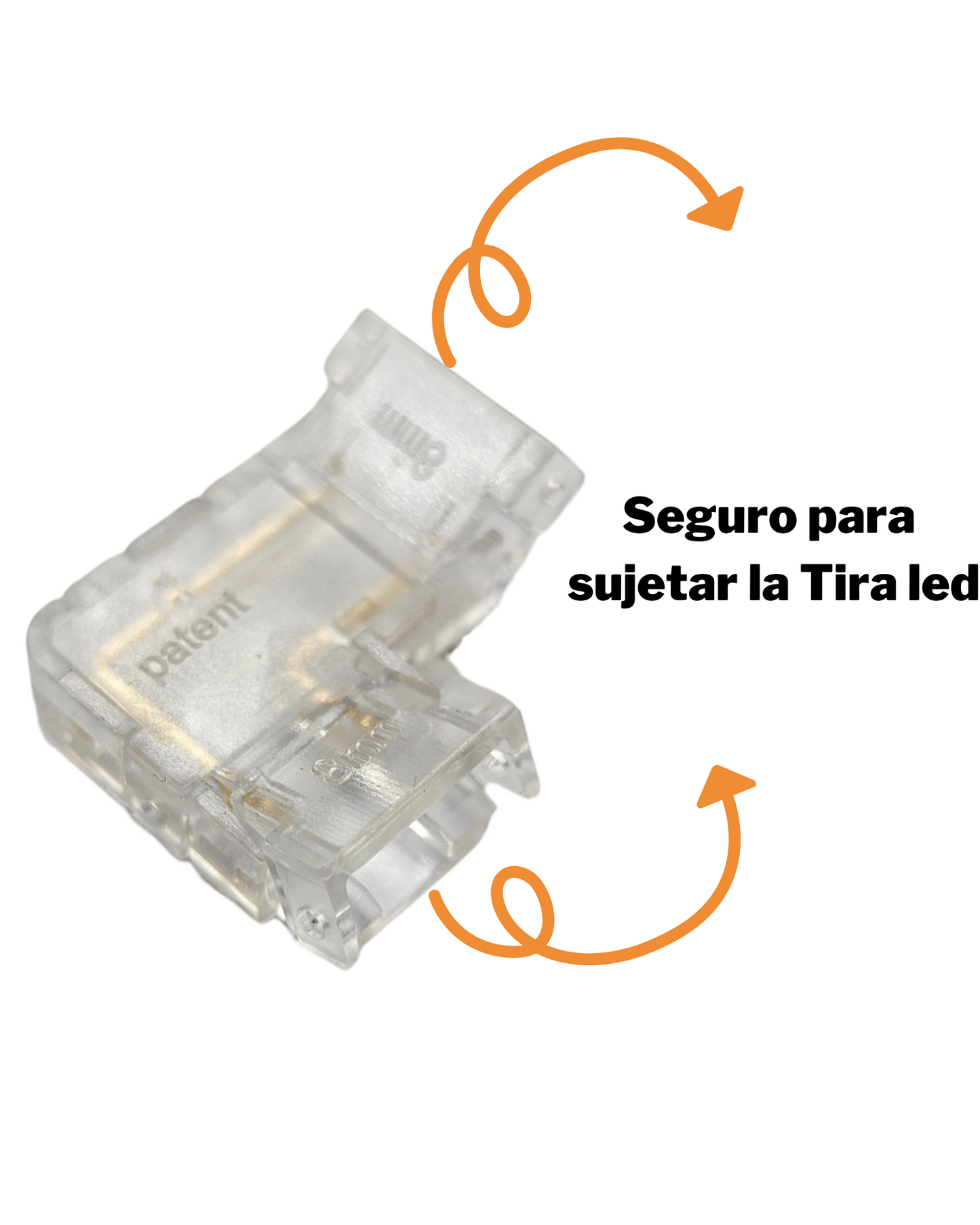 Conector transparente para Tira LED | Cople empalme para Tira de LED 5050