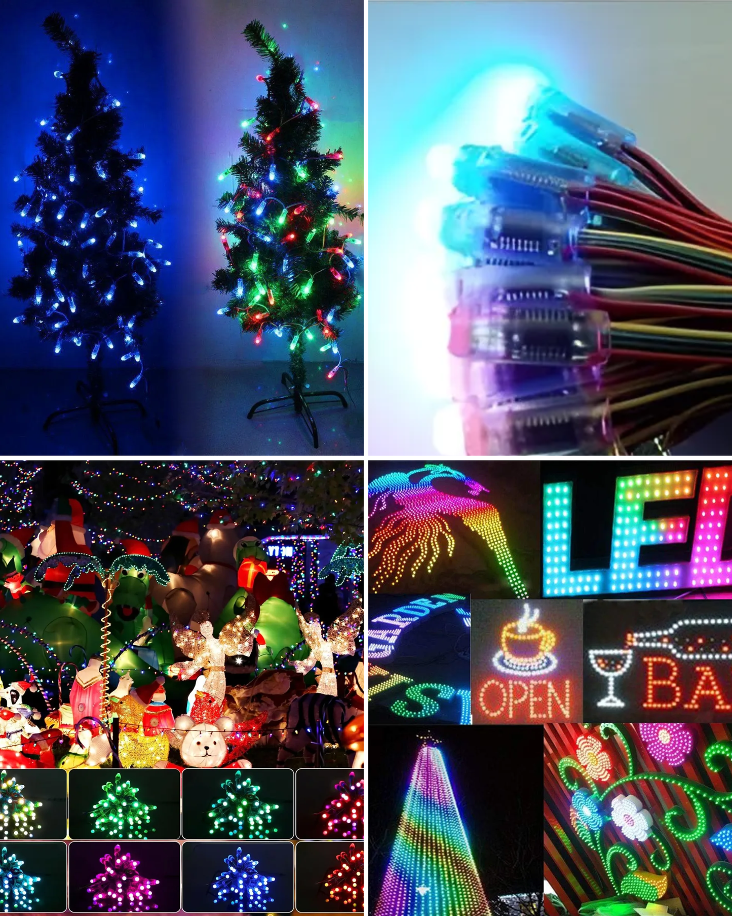 Foco Pixel LED RGB WS2811B 12mm | Tira 50 focos tipo bala 5V programables Neopixel Impermeable IP65