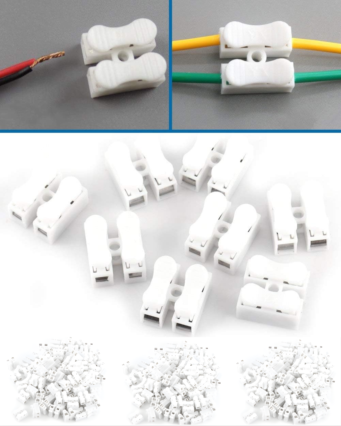 Conector rápido de empalme para tira LED | Clema de 2 terminales para conexión electrica