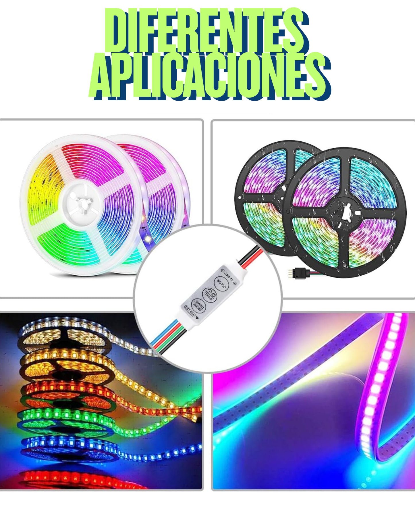 Dimmer destellador para tira de LED RGB | Control manual regulador 4 cables RGB 5 a 24V DC