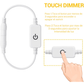 Switch touch para tira LED | Apagador botón en línea para letreros led | Conector 2.1mm | Dimmer regulador de luz