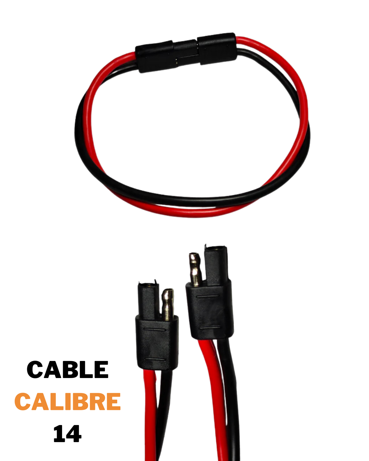 Arnes eléctrico universal 2 cables hembra macho | Arnes caucho uso rudo diferentes calibres