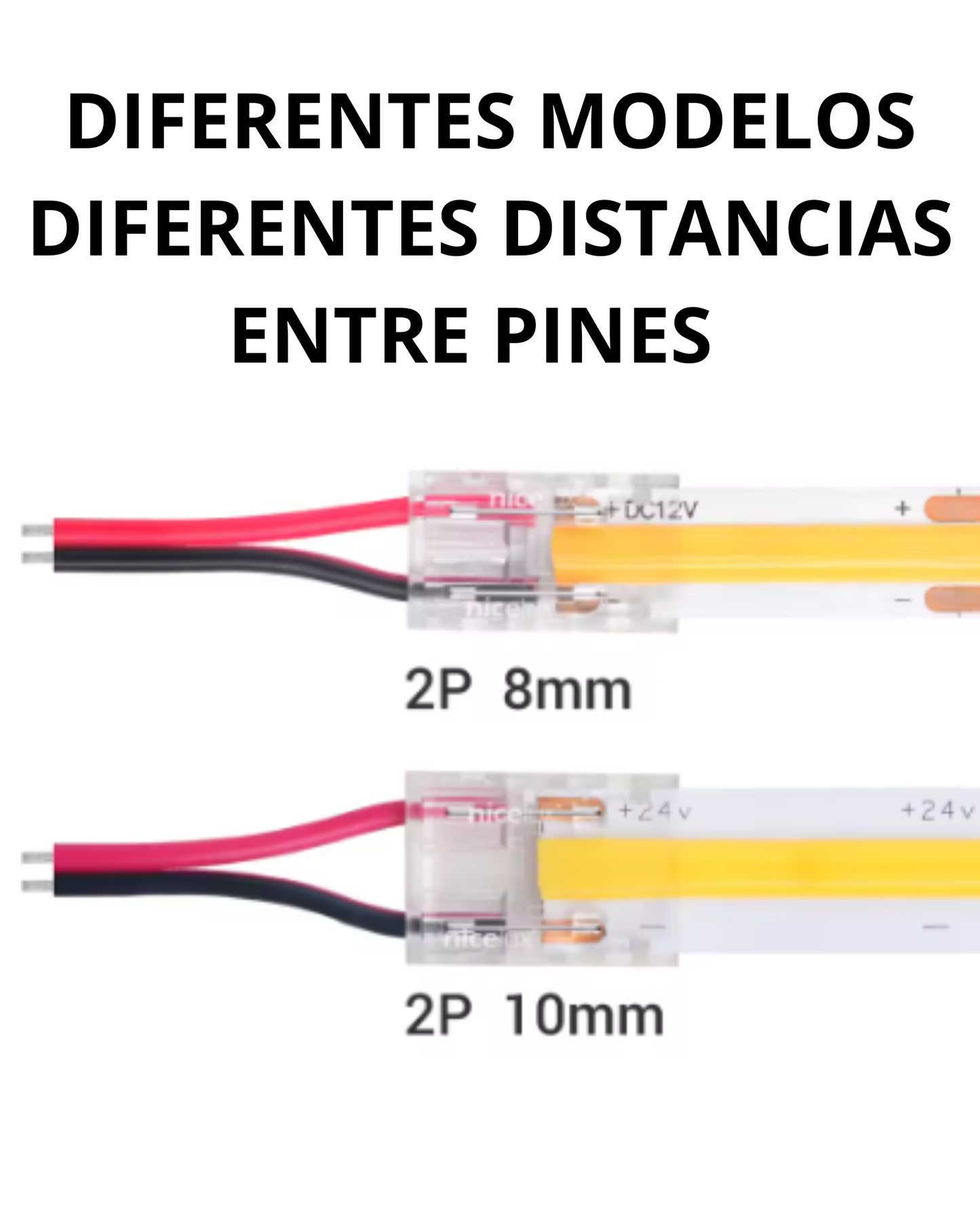 Conector rápido para tira LED COB | Cable sin soldar para tira LED | Grapa para tira LED | Diferentes modelos