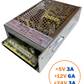 Fuente conmutada combinada +5V / +12V / +24V | Fuente de alimentación 110 VAC - 220 VA