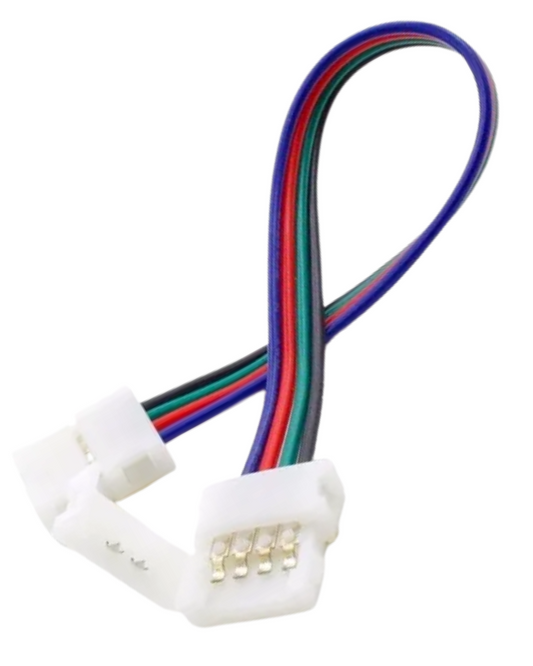 Cople con cable para tira de LED RGB l Empalme para Tira RGB 4 pines