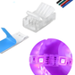 Conector transparente para Tira LED RGB 8mm | Cople empalme sin soldar para Tira de LED RGB 5050