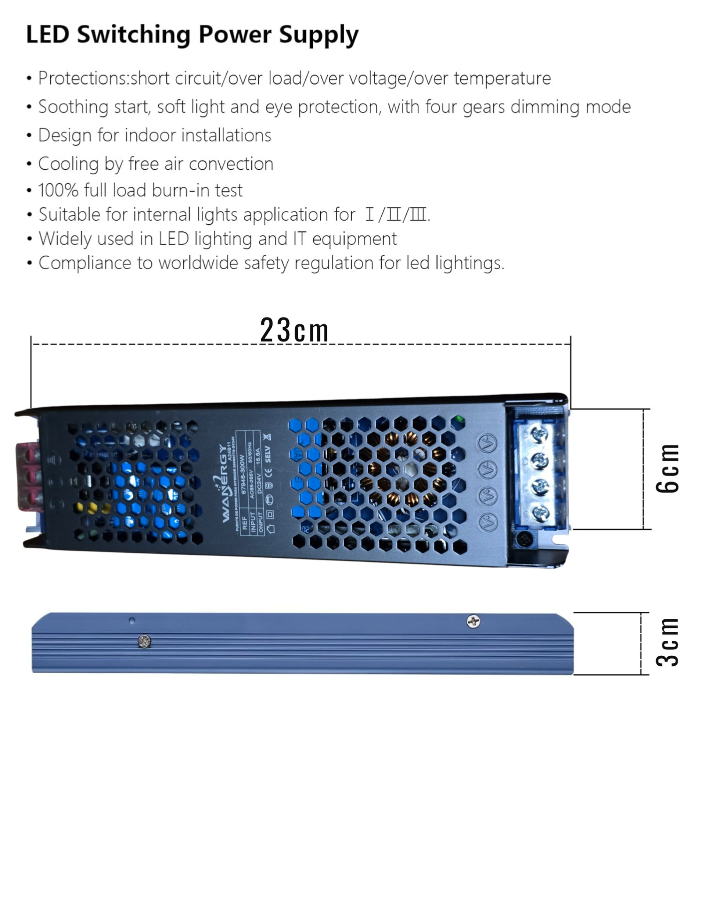 Fuente conmutada 300W 24V 16.6A | Fuente de alimentación 110 VAC - 220 VAC