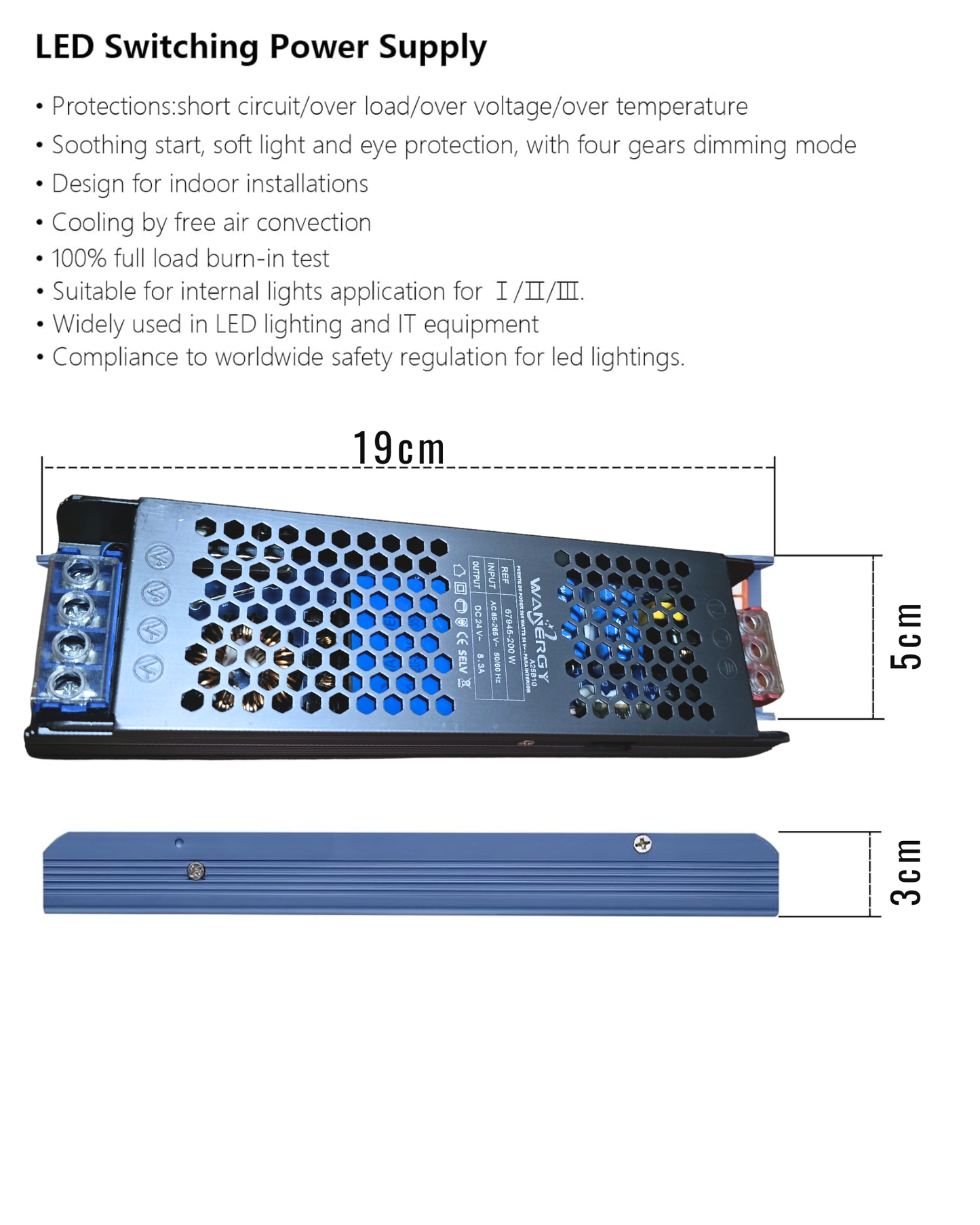 Fuente conmutada 150W 24V 6.25A | Fuente de alimentación 110 VAC - 220 VAC | 67944