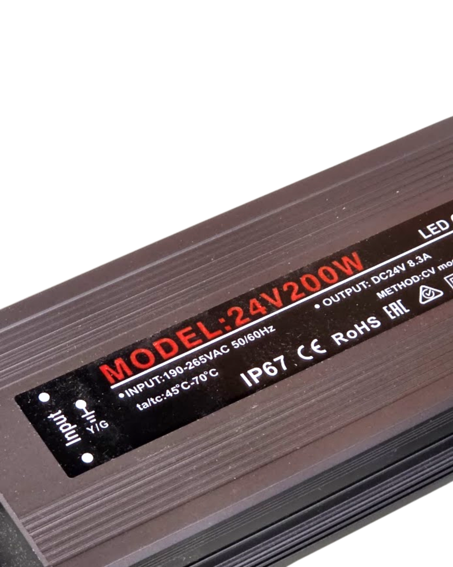 Fuente conmutada para exterior IP67 24V 200W 110 VAC - 220 VAC | Fuente de alimentación impermeable