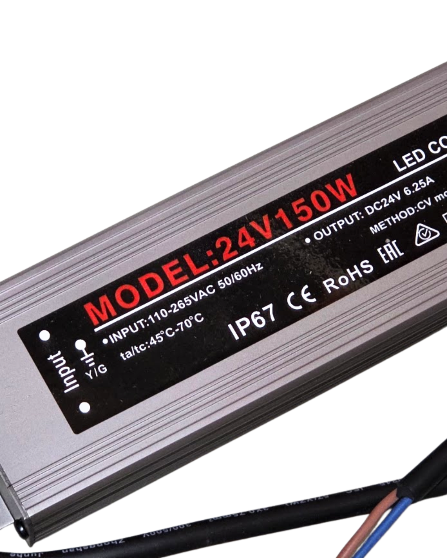 Fuente conmutada para exterior IP67 24V 150W 110 VAC - 220 VAC | Fuente de alimentación impermeable