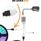 Conector para tira de LED RGB multicolor | Cable conector macho - hembra RGB 4 cables