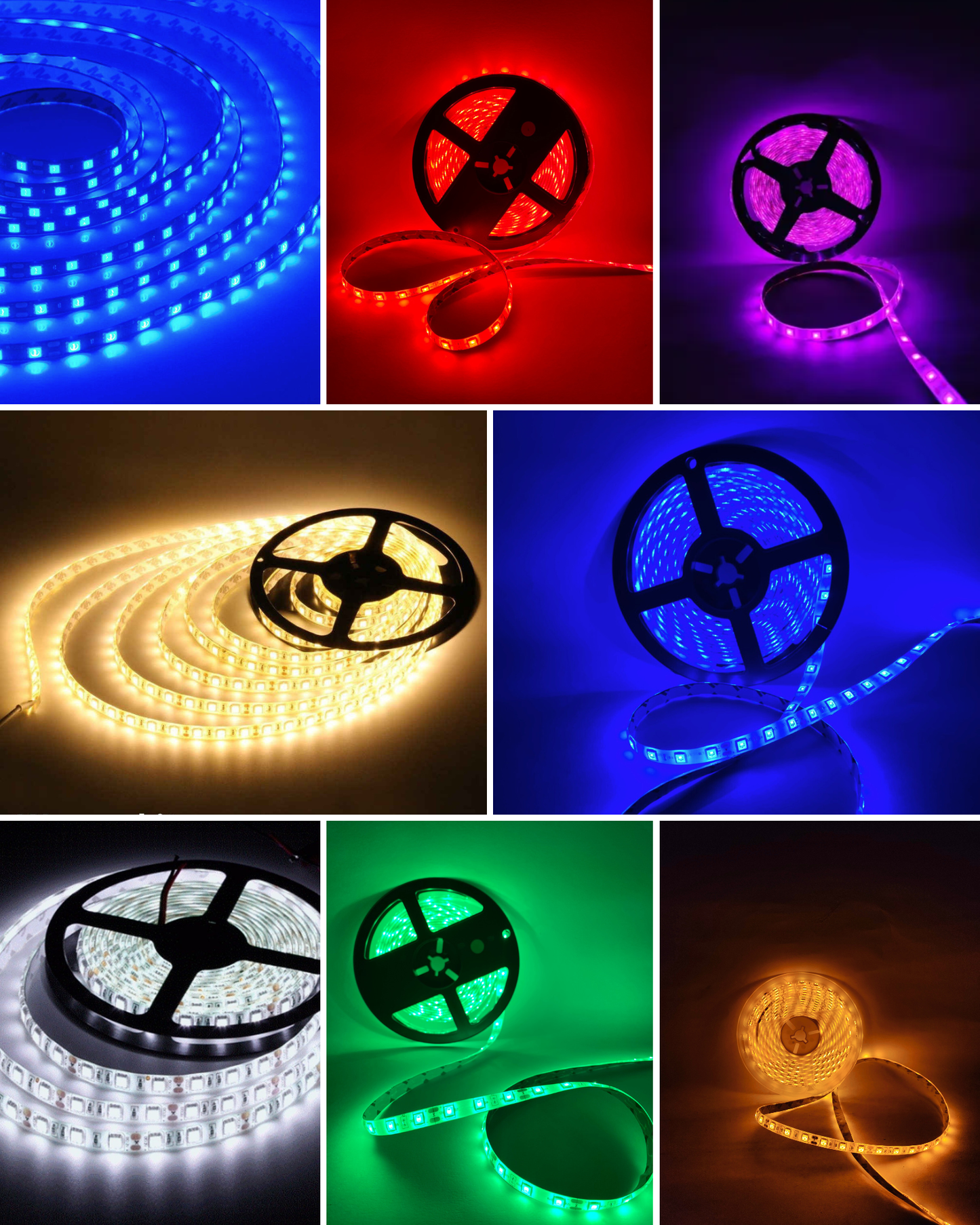 Tira de luz LED 5050 | 12V 5 metros | Protección de silicón | Cinta doble cara