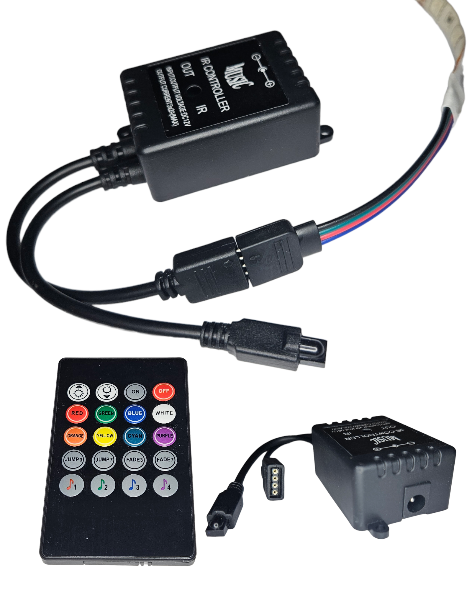 Controlador RGB + Luces LED Audio rítmicas