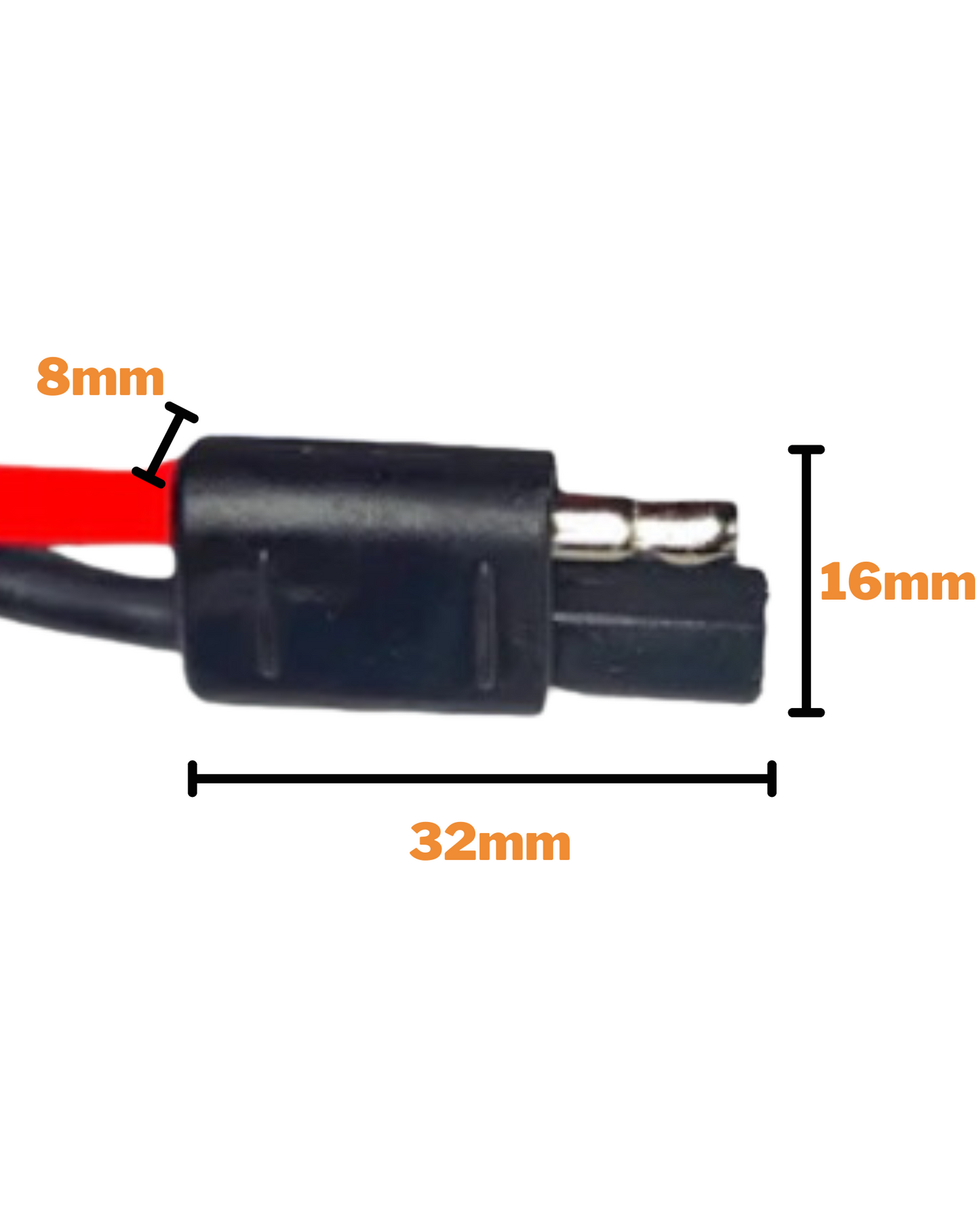 Arnes eléctrico universal 2 cables hembra macho | Arnes caucho uso rudo diferentes calibres