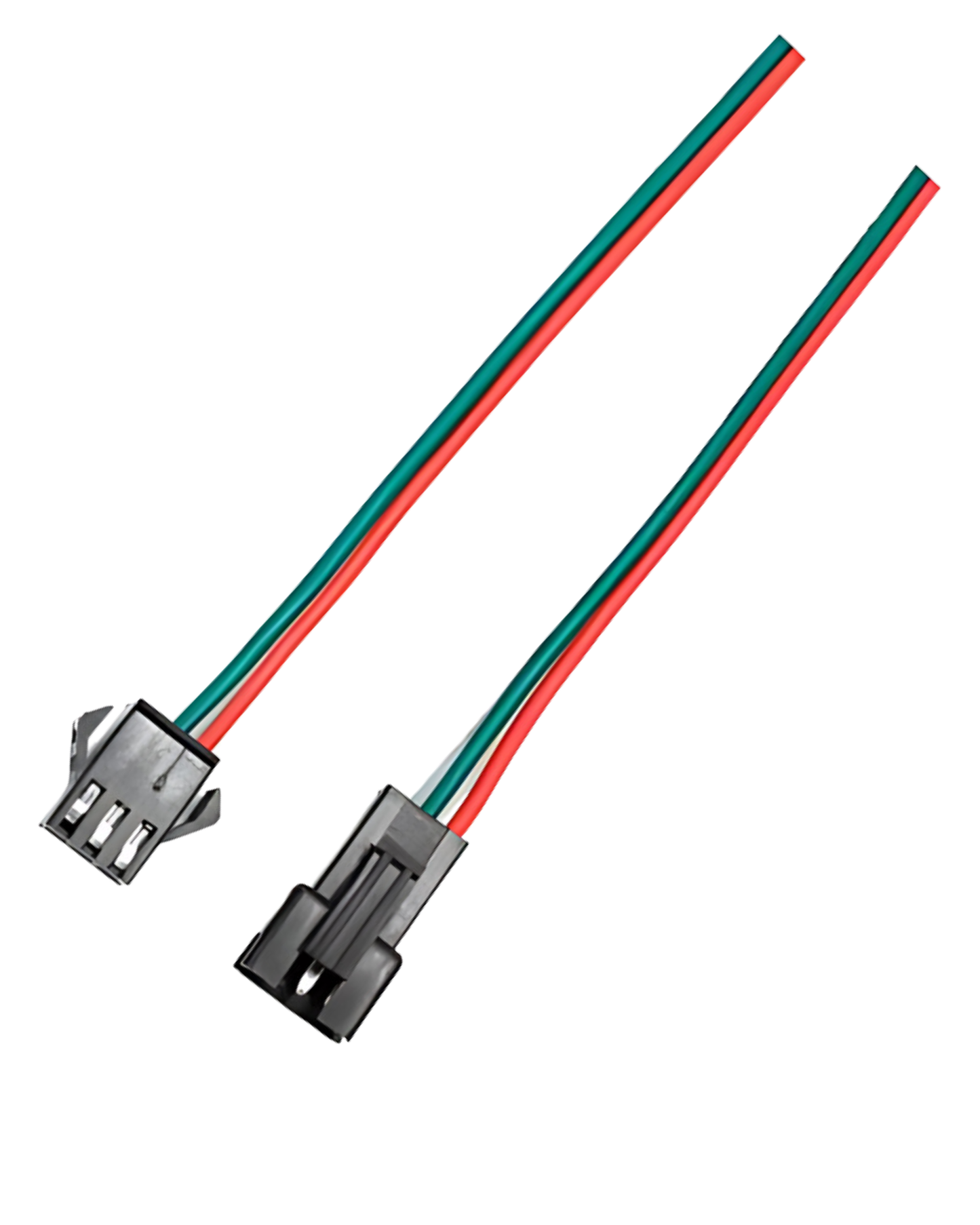 Arnés Conector 3 pines Pixel LED Macho - Hembra Universal JST | Conector rápido tira LED Neopixel WS2812B 3 cables