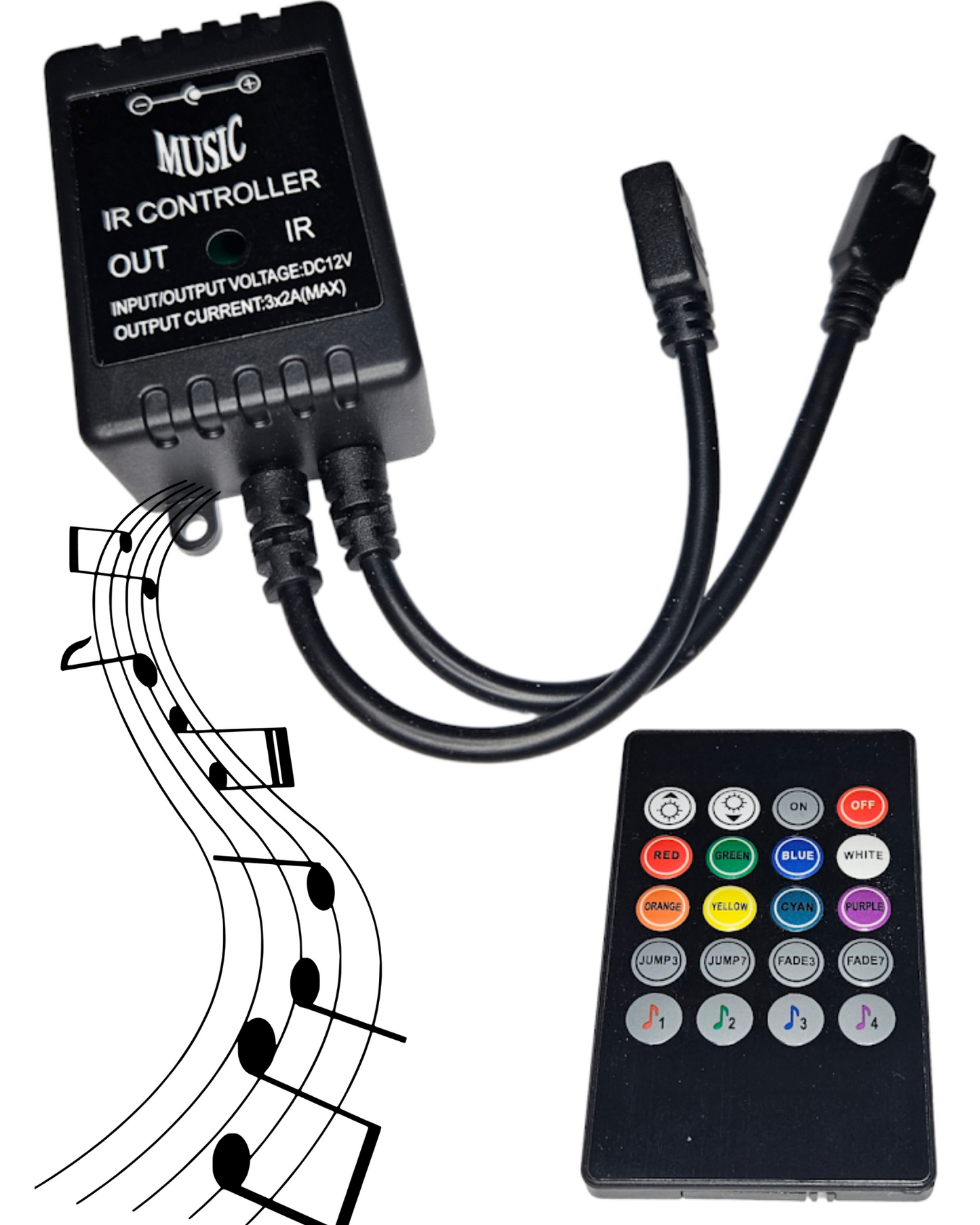 Modulo controlador RGB audio rítmico | Modulo RGB IR musical