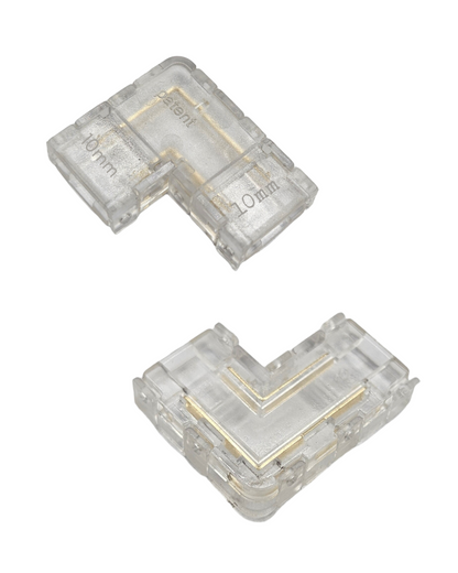 Conector transparente para Tira LED 10mm | Cople empalme para Tira de LED