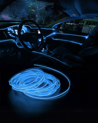 Hilo neón para coche con ceja para instalación | Hilo luminoso decorativo 3 metros 12V