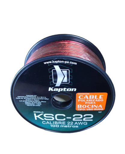 Cable bicolor para tira de LED calibre 22AWG | Cable bipolar KSC-22 | Rollo 100 metros