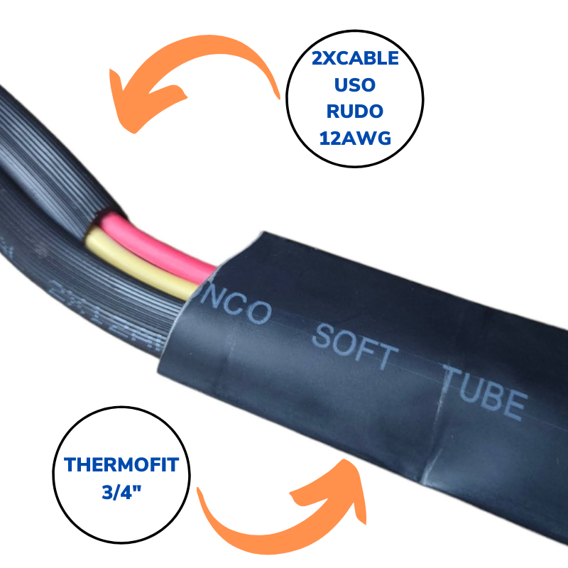 Tubo aislante termocontractil thermofit 3/4" 19mm | Termo encogido termofit