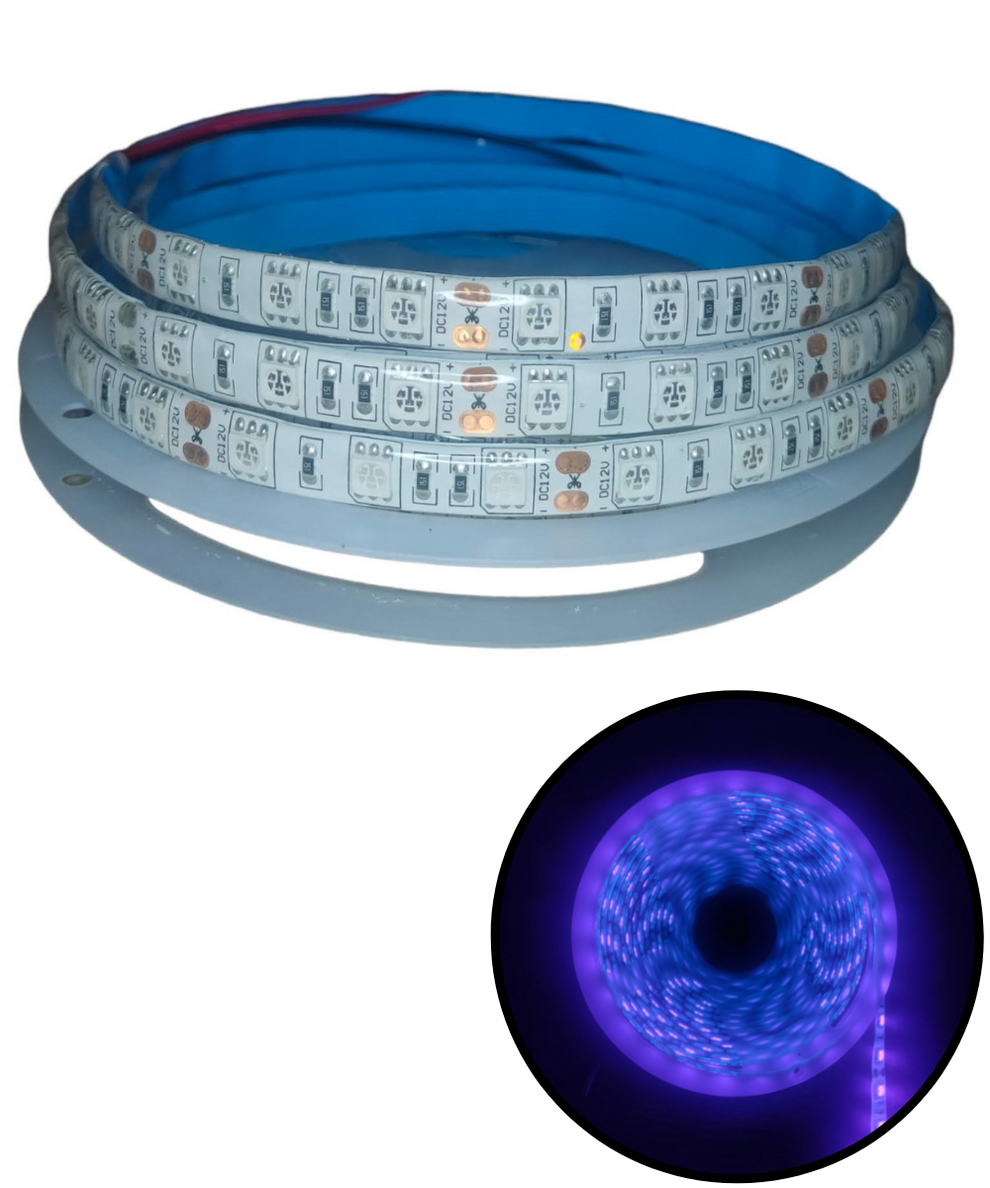 Tira LED UV 5M/10M - Luz Negra 395-400nm, 5050 Chips, IP65, Para Fiestas Y Decoración