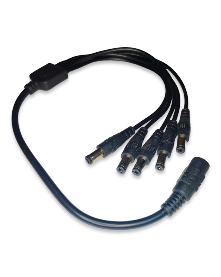 Cable de alimentación pulpo 1 hembra 5 machos 2.1mm | Distribuidor de corriente