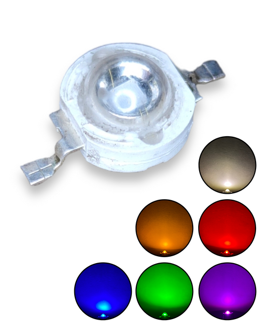 LED de potencia 3w diferentes colores | Pastilla Chip LED | Sin disipador