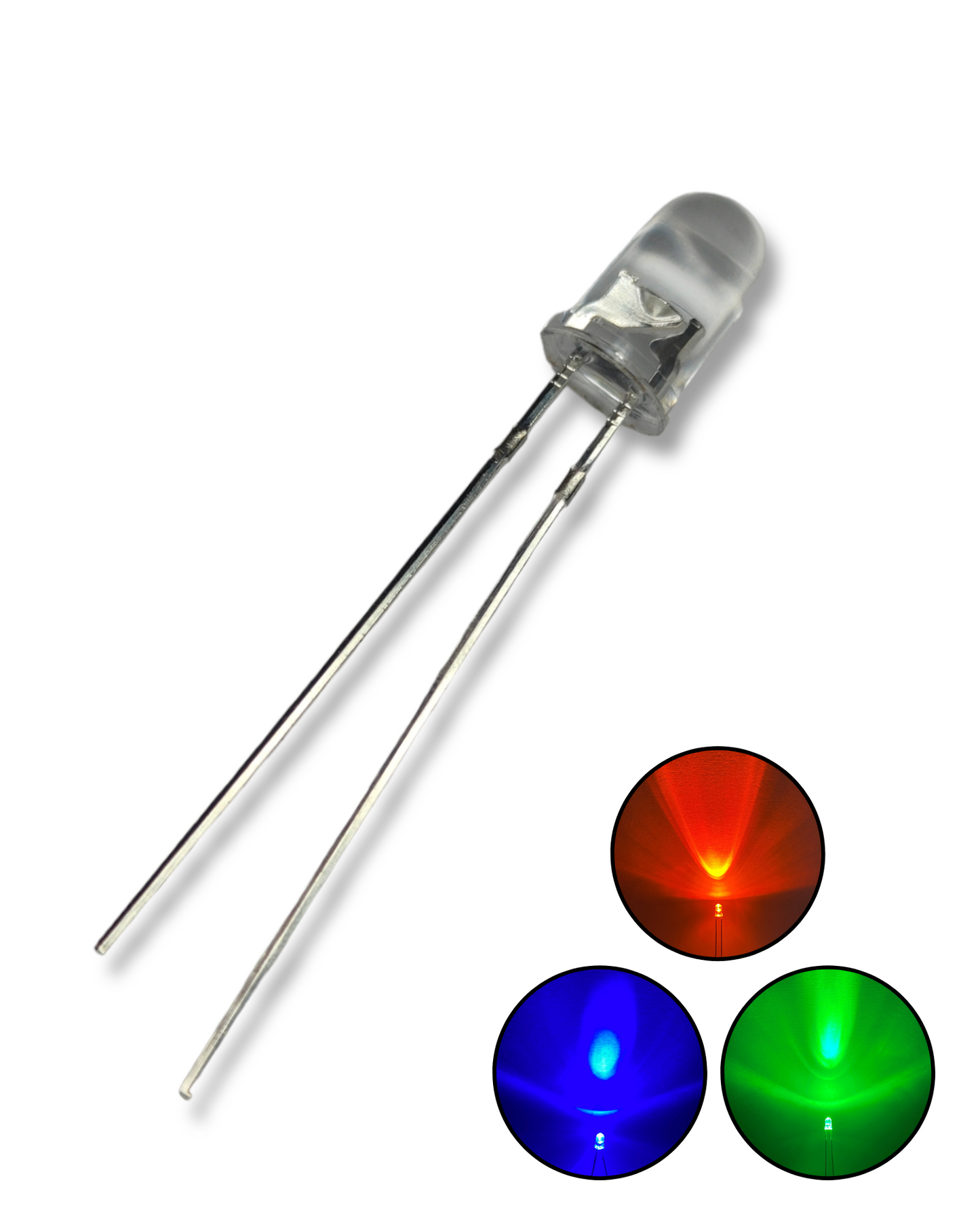 Set de diodos LED RGB 5mm (10U) y 10mm (5U) Valor 5MM RGB (10U)