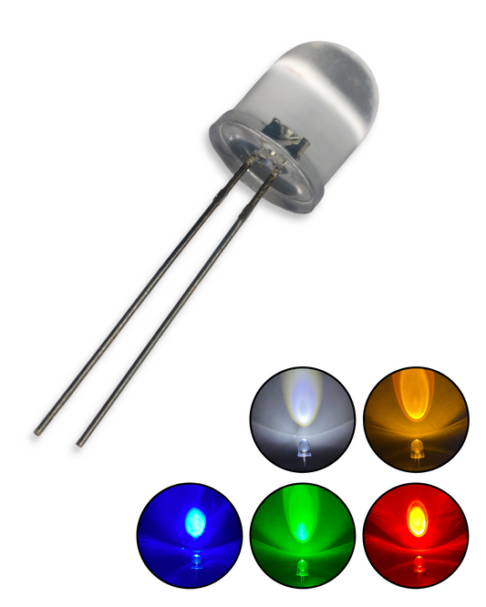 Diodo LED 8mm ultrabrillante jumbo | Diodo emisor de luz LED