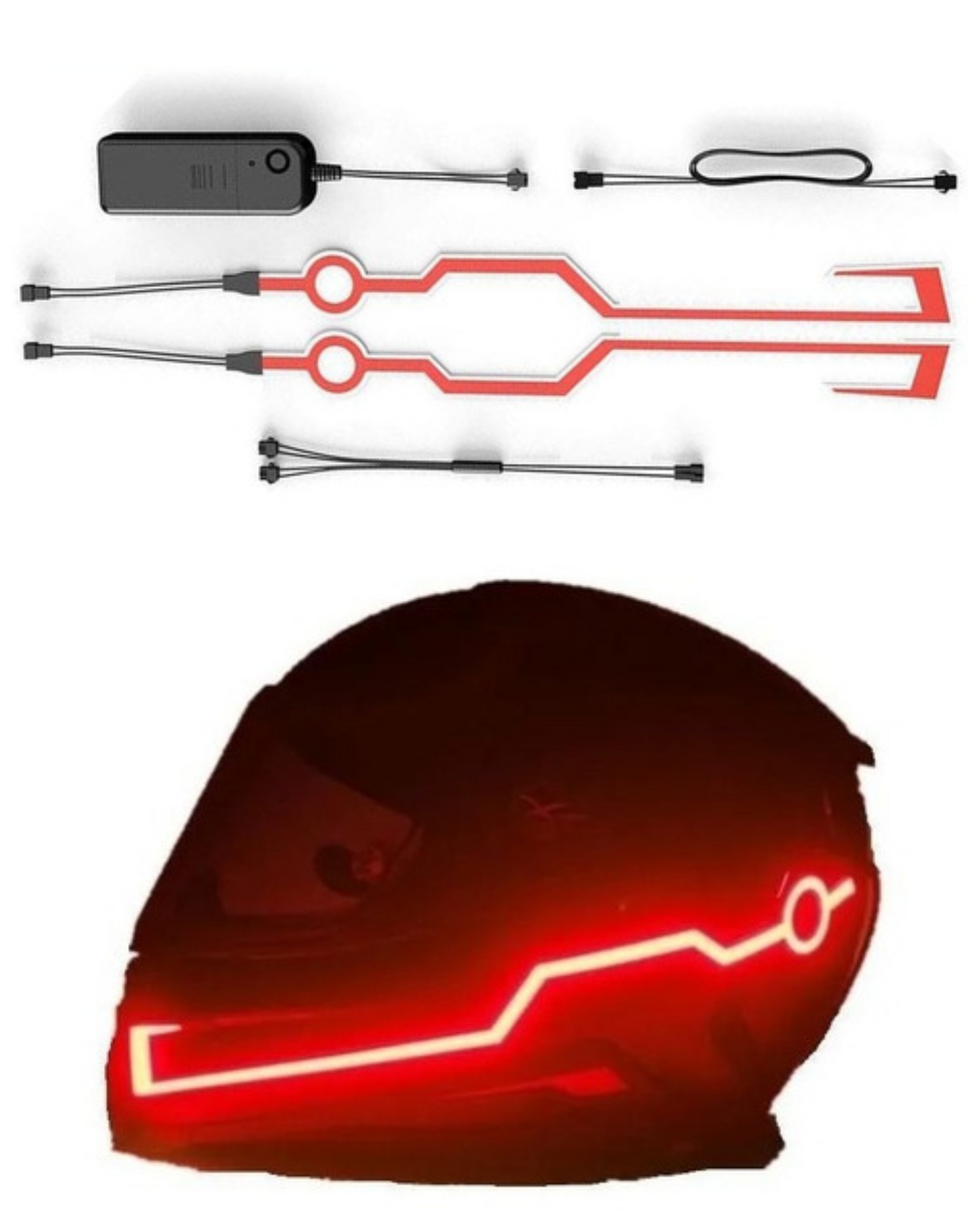 Luz decorativa para casco de motocicleta | Par de luces LED de prevención para casco