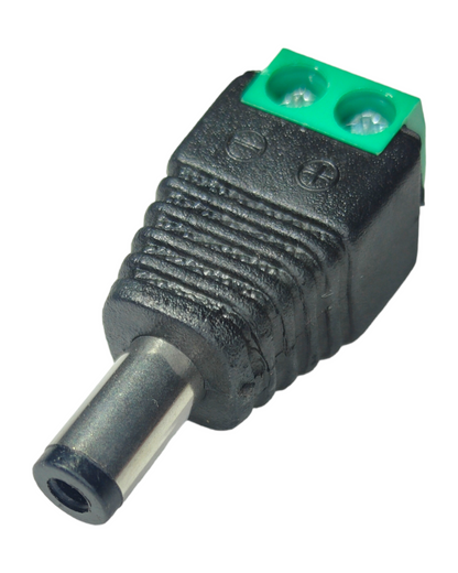 Adaptador de corriente 2.1mm atornillable | Conector alimentación polarizado invertido